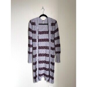 Free People Free Spirit Stripe Cardigan in Lavender Combo Size SMALL